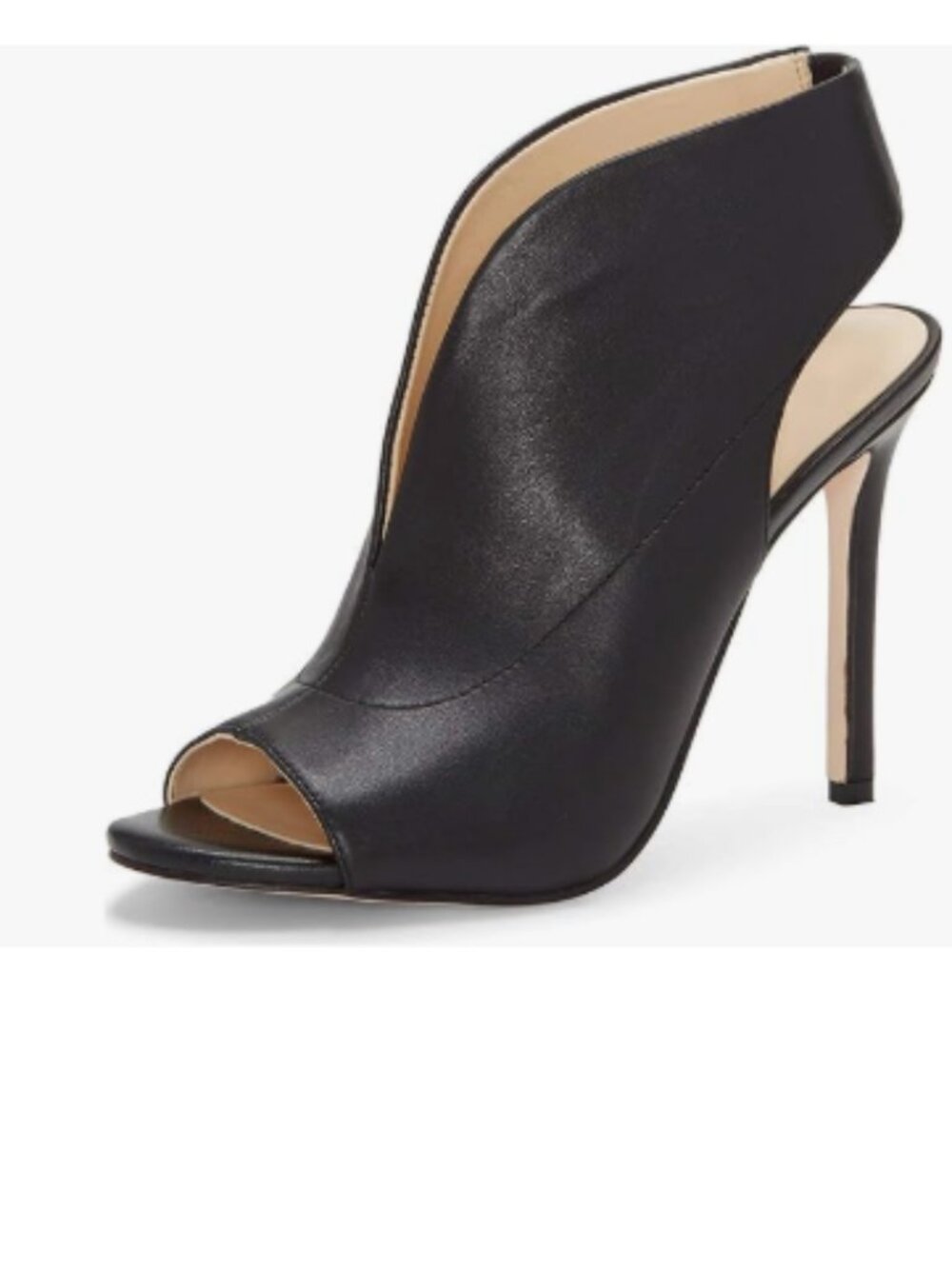 YDN Black Chic Slingback Peep Toe Stiletto High Heel Ankle Boots Cutout Sandals